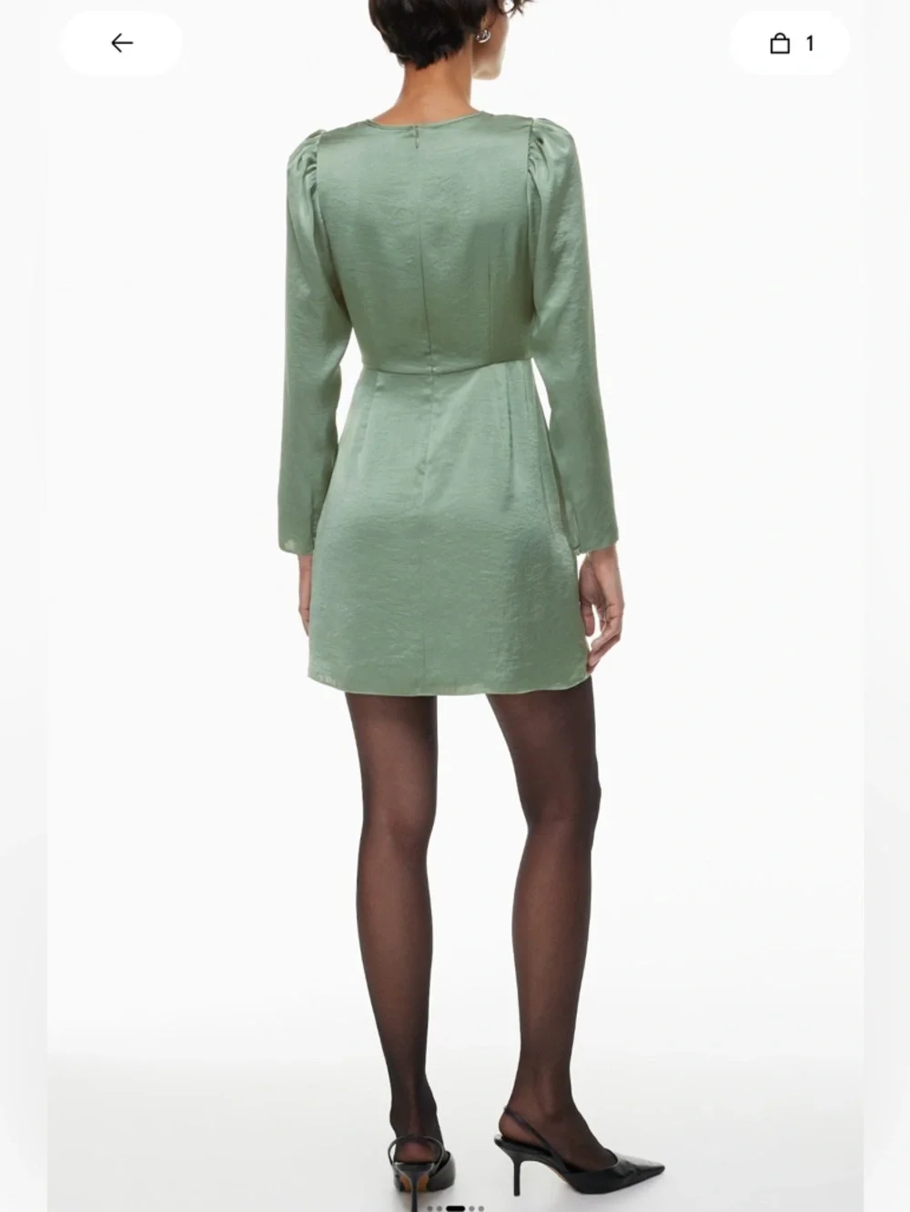 Aritzia Wilfred Didi Satin Dress. - Picture 12 of 12